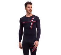 Falke Warm 130 Years Maillot de course Hommes-noir, Taille M