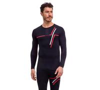 Falke Warm 130 Years Maillot de course Hommes-noir, Taille XXL