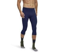 FALKE Warm 3/4 M Ti Fil Fonctionnel séchage Rapide 1 pièce, Couche de Base inférieure Homme, Bleu Space Blue 6116, S