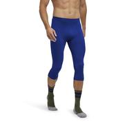 FALKE Warm 3/4 M Ti Fil Fonctionnel séchage Rapide 1 pièce, Couche de Base inférieure Homme, Bleu Yve 6714, XXL