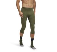 FALKE Warm 3/4 M Ti Fil Fonctionnel séchage Rapide 1 pièce, Couche de Base inférieure Homme, Vert Herb 7754, XXL