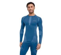 Falke Warm Round Neck M L/s SH Fil Fonctionnel séchage Rapide 1 pièce, Couche de Base supérieure Homme, Bleu Blue Steel 6958, L