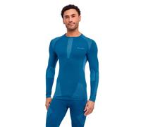 Falke Warm Maillot de corps Hommes - bleu gris, Taille S