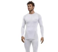 FALKE Warm Round Neck M L/s SH Fil Fonctionnel séchage Rapide 1 pièce, Couche de Base supérieure Homme, Blanc White 2860, M