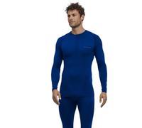 FALKE Warm Round Neck M L/s SH Fil Fonctionnel séchage Rapide 1 pièce, Couche de Base supérieure Homme, Bleu Yve 6714, L