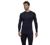 FALKE Warm Round Neck M L/s SH Fil Fonctionnel séchage Rapide 1 pièce, Couche de Base supérieure Homme, Noir Black 3000, M