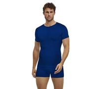 FALKE Warm Round Neck M S/s TS Fil Fonctionnel séchage Rapide 1 pièce, Couche de Base supérieure Homme, Bleu Yve 6714, S