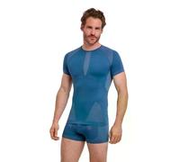 Falke Warm Round Neck M S/s TS Fil Fonctionnel séchage Rapide 1 pièce, Couche de Base supérieure Homme, Bleu Blue Steel 6958, XL