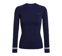 FALKE Warm Round Neck W L/s SH Fil Fonctionnel séchage Rapide 1 pièce, Couche de Base supérieure Femme, Bleu Space Blue 6116 Trend, XS