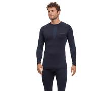 FALKE Warm Round Neck M L/s SH Fil Fonctionnel séchage Rapide 1 pièce, Couche de Base supérieure Homme, Noir Black 3000, XL