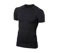 Falke Warm Short Sleeve Shirt Tight Homme Noir - Base-layers de running hommes XL