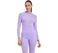 Falke Warm Round Neck W L/s SH Fil Fonctionnel séchage Rapide 1 pièce, Couche de Base supérieure Femme, Violet Light Lilac 6819, S