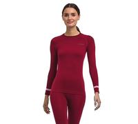 FALKE Warm Trend Round Neck W L/s Sh fil fonctionnel séchage rapide 1 pièce, Couche de base supérieure Femme, Rouge Merlot 8117, M