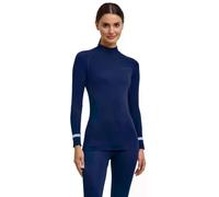 FALKE Warm Trend Turtleneck W L/s Sh fil fonctionnel séchage rapide 1 pièce, Couche de base supérieure Femme, Bleu Space Blue 6116, XL