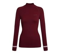 FALKE Warm Turtleneck W L/s SH Fil Fonctionnel séchage Rapide 1 pièce, Couche de Base supérieure Femme, Rouge Merlot 8117 Trend, XS