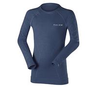 FALKE Wool-Tech K L/s Sh laine fil fonctionnel séchage rapide 1 pièce, Couche de base supérieure Mixte enfant, Bleu Capitain 6751, 110-116