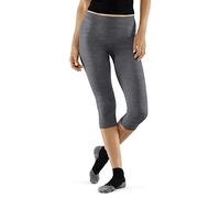 FALKE Wool-Tech Light 3/4 W Ti laine séchage rapide 1 pièce, Couche de base inférieure Femme, Gris Grey-Heather 3757, L