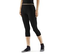 FALKE Wool-Tech Light 3/4 W Ti laine séchage rapide 1 pièce, Couche de base inférieure Femme, Noir Black 3000, S