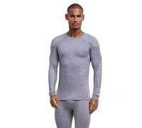 FALKE Wool-Tech Light M L/s SH Laine Fil Fonctionnel séchage Rapide 1 pièce, Couche de Base supérieure Homme, Gris Grey-Heather 3757, S