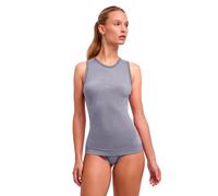 FALKE Wool-Tech Light W S/l SH Laine Fil Fonctionnel séchage Rapide 1 pièce, Couche de Base supérieure Femme, Gris Grey-Heather 3757, M