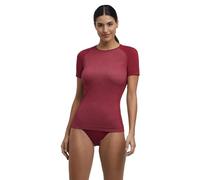 FALKE Wool-Tech Light Round Neck W S/s TS Laine séchage Rapide 1 pièce, Couche de Base supérieure Femme, Rose Red 8644, XL