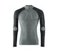 Falke Wool-Tech Zip Shirt Homme Gris - Base-layers outdoor hommes L