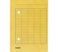 Falken 100x chemise à rabats A4, RC-Crt, 2 trous de visualisation, 2 faces, jaune, 80004203F