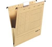 Falken 80004336 Pochette à suspendre UniReg - A4, 230 g/qm, carton Manila-RC, avec grenouilles en lin, marron