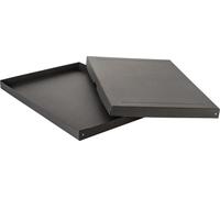 Falken - Réf. 22001672000F - PureBox - 1 boîte de rangement avec couvercle - emballage cadeau - sans plastique - Format A2 - hauteur 40 mm - poignée découpée - entourée d'un ruban - Couleur noire