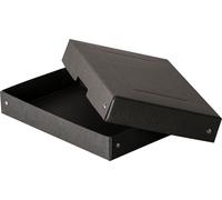 Falken - Réf. 22001712- PureBox - 1 boîte de rangement avec couvercle - emballage cadeau - sans plastique - Format A4 - hauteur 100 mm - poignée découpée - entourée d'un ruban - Couleur noire