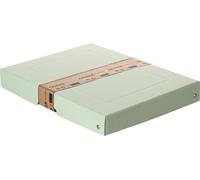 Falken - Ref. 22001904000F - PureBox Pastel - 1 boîte de rangement avec couvercle - emballage cadeau - sans plastique - format A4 - hauteur 40 mm - poignée découpée - entourée d'un ruban - vert