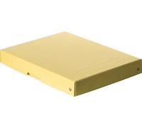 Boîte de rangement en carton, jaune, pour A4, 320 x 240 x 40 mm, avec couvercle,