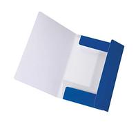 Falken Chemise à rabats LongLife. En carton extra-résistant avec 3 rabats et élastique pour format A3, bleue, idéale pour le bureau et l'école.