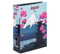 Falken Classeur à motifs Retro Fuji. Fabriqué en Allemagne. 8 cm, DIN A4, papier noir intérieur.