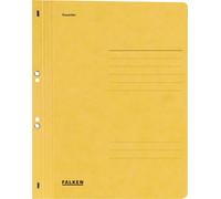 Falken classeur à oeillets 80003908 DIN A4 couverture entière agrafée par l'administration jaune