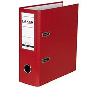 Falken Classeur en plastique PP couleur format spécial. Fabriqué en Allemagne. 8 cm de largeur DIN A5 vertical avec fenêtre interchangeable rouge