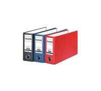 Falken Classeur en plastique PP Color format spécial. Fabriqué en Allemagne. 8 cm de large, format DIN A5 paysage avec fenêtre interchangeable rouge