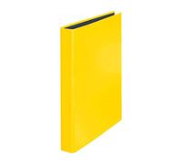 Falken Classeur YourColor. Fabriqué en Allemagne. Mécanisme à anneaux 2D DIN A4, hauteur de remplissage 25 mm, jaune, idéal pour le bureau et l'école