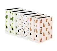 Falken Classeurs à motifs Social Media. Fabriqué en Allemagne. 8 cm, DIN A4, papier noir intérieur. Assorti à raison de 2 pièces par: Capybara, Avocado et Teckel