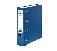 Falken Double classeur en plastique PP. Fabriqué en Allemagne. Largeur 7 cm, bleu, pour 2 rangées de format A5 en largeur avec fenêtre interchangeable.