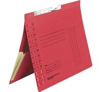 Falken Falken classeur à levier, pour DIN A4, 320g/m² Manila-RC-Crt., agrafage d'autorité, avec fente de perforation, avec pochette extensible sur la couverture arrière rouge