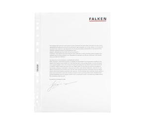 FALKEN - FALKEN Pochette perforee Economy,format A4,chagrine, 0,045mm