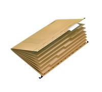 Falken Falken Project and Personal folders UniReg, 230g/m² carton kraft, ouvert sur le côté, avec 6 intercalaires marron