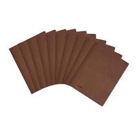 Falken Lot de 10 chemises à rabats pliées recyclées DIN A4, couleur intense brun foncé. Fabriqué en Allemagne. Classeurs scolaires.