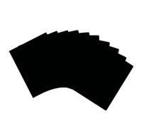 Falken Lot de 10 chemises à rabats pliées recyclées DIN A4, couleur intense noire. Fabriqué en Allemagne. Classeurs scolaires.