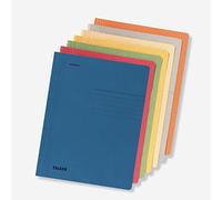 Falken Lot de 10 chemises à rabats recyclées DIN A4, couleurs assorties. Fabriquées en Allemagne, idéales pour l'école et l'université