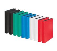 Falken Lot de 10 classeurs à anneaux YourColor. Fabriqué en Allemagne. Mécanisme à anneaux 2D DIN A4, hauteur de remplissage 25 mm, couleurs assorties, idéal pour le bureau et l'école