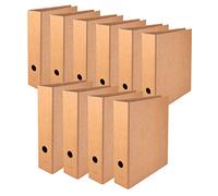 Falken Lot de 10 classeurs vegan Pure Nature. Fabriqué en Allemagne. 8 cm de large, format A4, marron