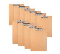 Falken Lot de 10 planchettes à pince Pure Nature vegan. Fabriquées en Allemagne. Format A4, marron. Idéales pour l'inventaire et la gestion des stocks.