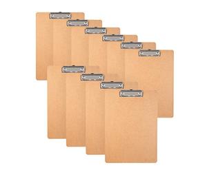 Falken Lot de 10 planchettes à pince Pure Nature vegan. Fabriquées en Allemagne. Format A4, marron. Idéales pour l'inventaire et la gestion des stocks.